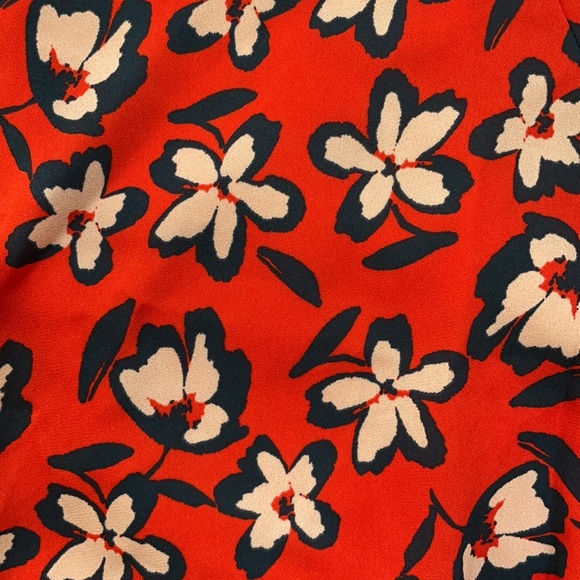Red Floral Midi Skirt - Who What Wear - Picture 3 of 4